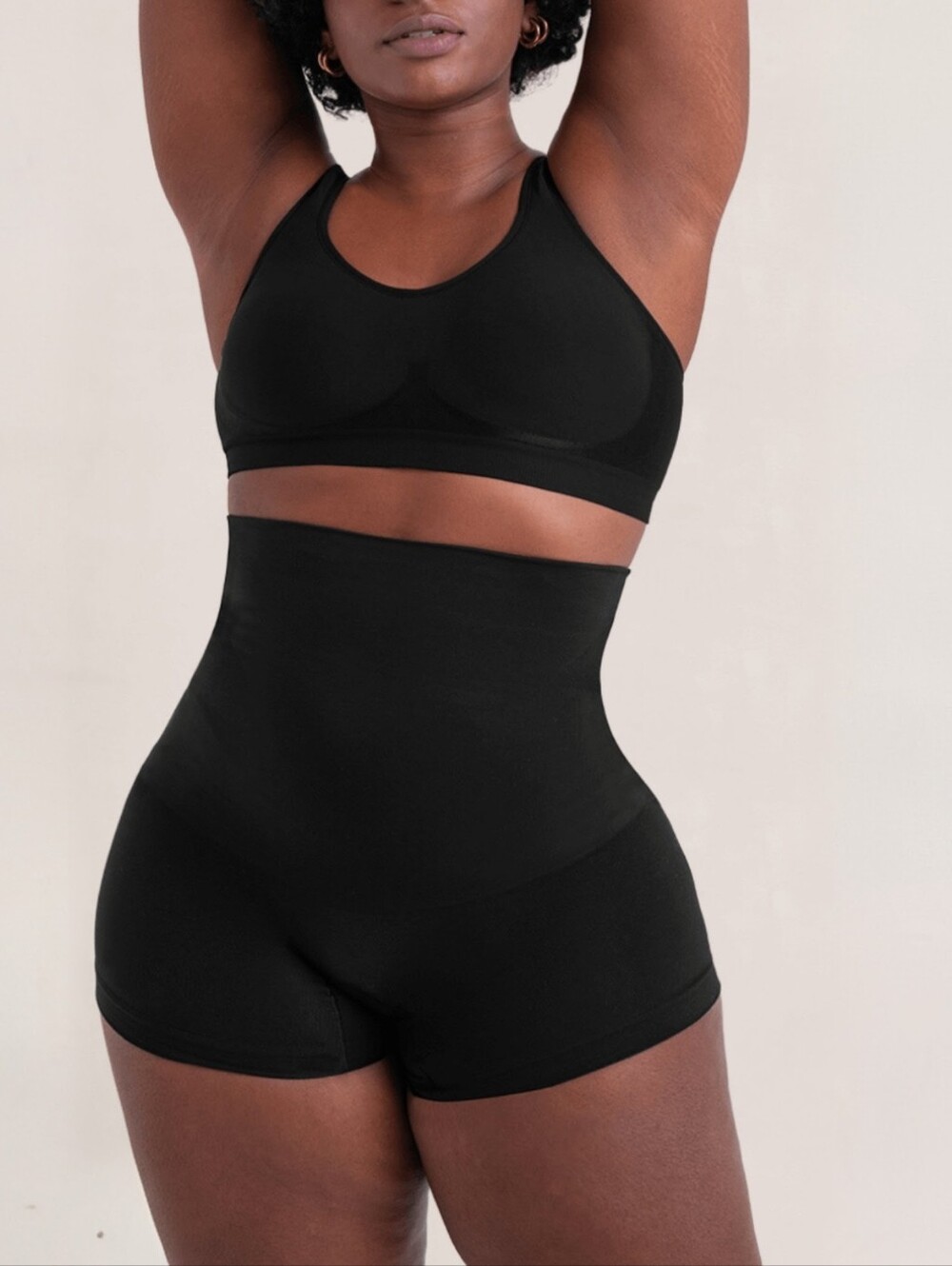 NWT Shapermint High-Waisted Shaper Black Boyshort Women's Medium Shaping NEW